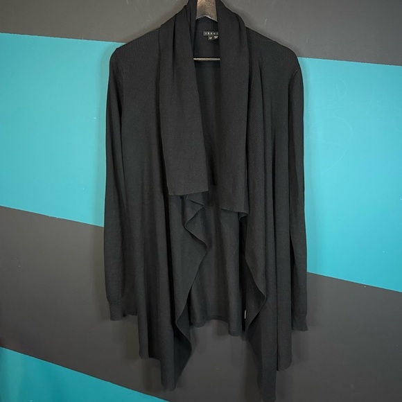 Theory Classic Black Knit Cardigan Cotton & Cashmere blend - Picture 3 of 10